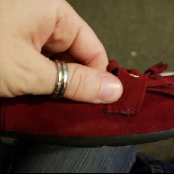 Fade Glory Maroon Suede Loafers - Picture 4 of 5